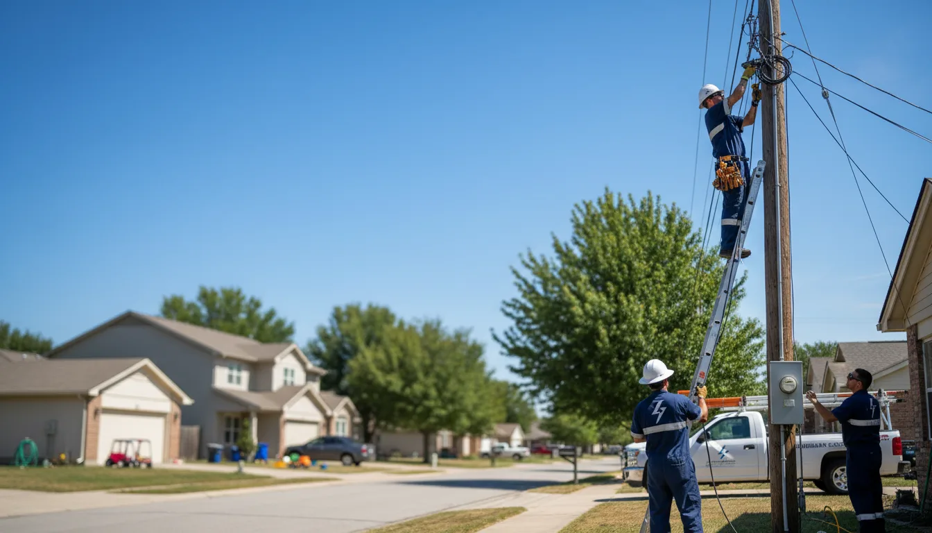 Residential electrician providing installation services in Cost, TX